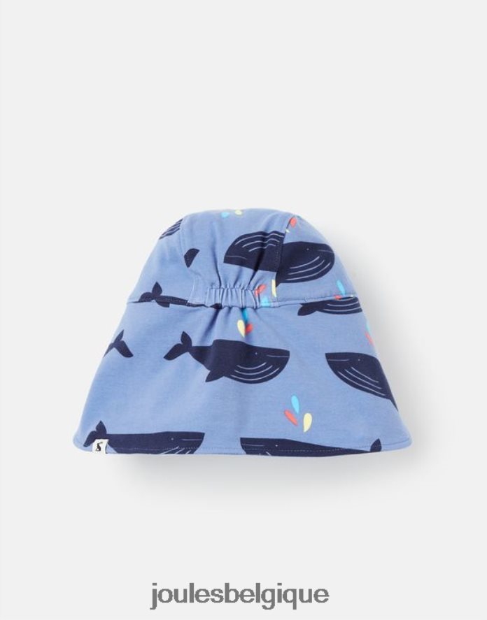 baleine bleue bonnet jersey protège-cou sonny 0-4 ans bébés accessoires Joules ND0H6T397