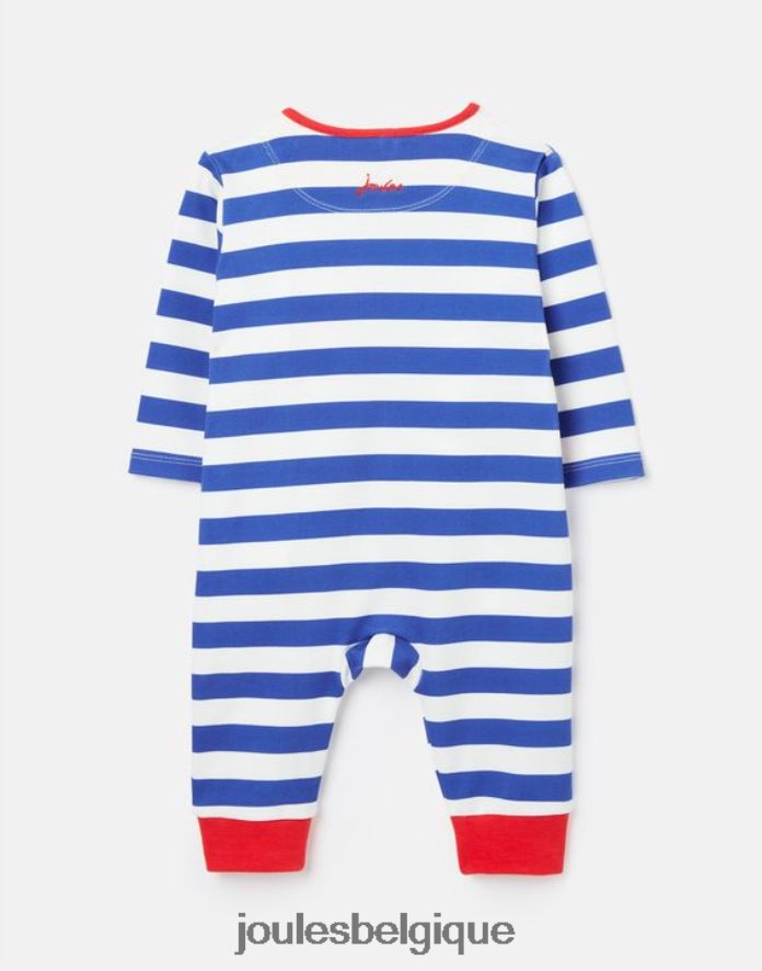 crocodile à rayures bleues Winfield barboteuse en coton biologique 0-9 mois bébés accessoires Joules ND0H6T426