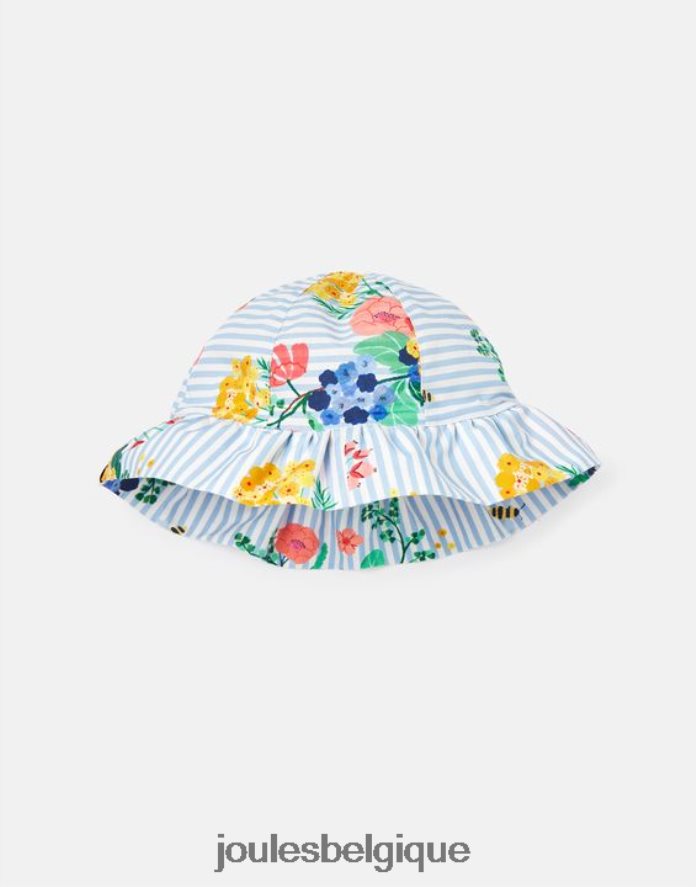 floral à rayures bleues chapeau de soleil imprimé brit bébés accessoires Joules ND0H6T409