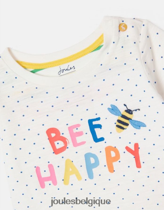 abeille tache blanche t-shirt tate artwork 0-3 ans bébés vêtements Joules ND0H6T422