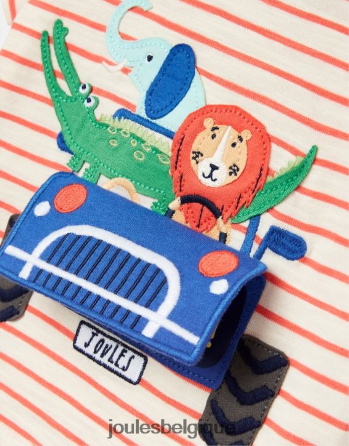 camion à rayures rouges t-shirt tate artwork 0-3 ans bébés vêtements Joules ND0H6T401