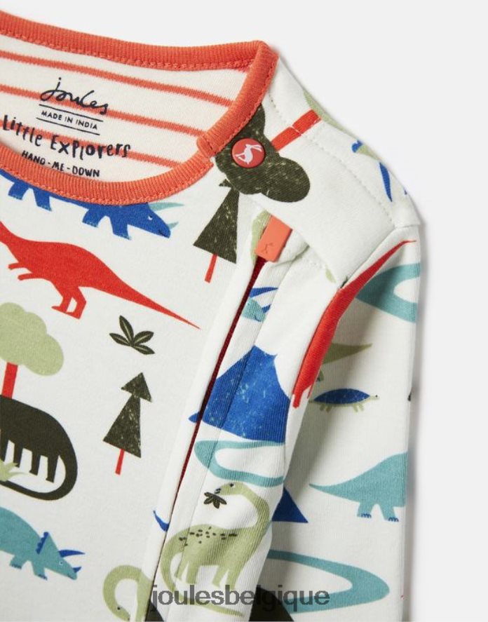 dinosaure combinaison zippée en coton biologique 0-9 mois bébés vêtements Joules ND0H6T429