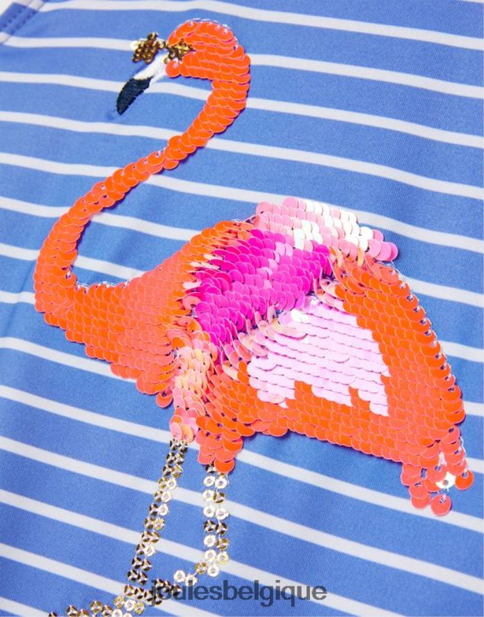 flamant rose à rayures bleues maillot de bain splash sequins 2-12 ans bébés vêtements Joules ND0H6T299