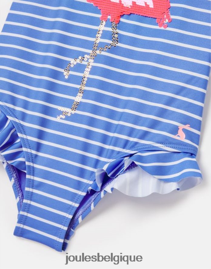 flamant rose à rayures bleues maillot de bain splash sequins 2-12 ans bébés vêtements Joules ND0H6T299