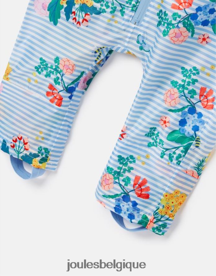 floral à rayures bleues combinaison imperméable flaque d'eau 3 mois-3 ans bébés vêtements Joules ND0H6T414