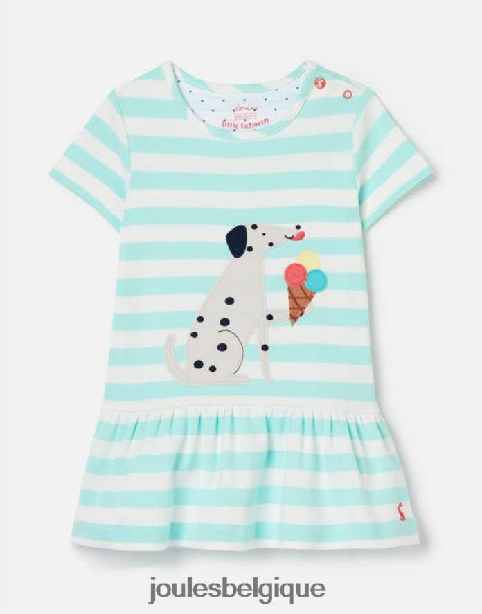 rayure aquatique robe à basque Dazzle Art 0-3 ans filles vêtements Joules ND0H6T394