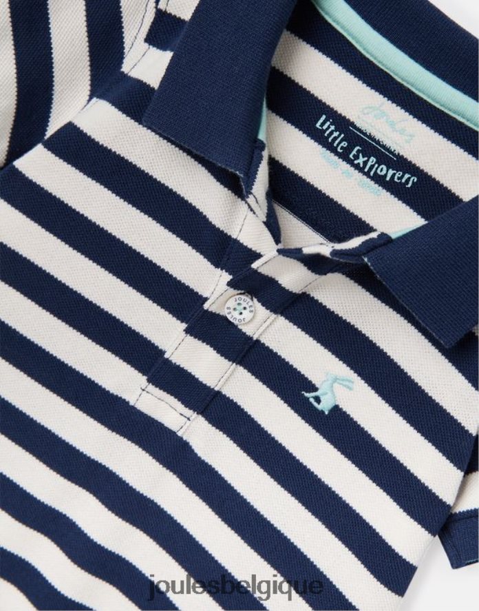 rayure bleue blanche barboteuse polo filbert 0-24 mois bébés vêtements Joules ND0H6T428