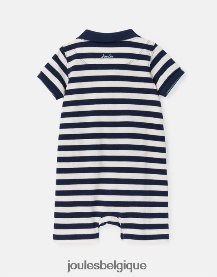 rayure bleue blanche barboteuse polo filbert 0-24 mois bébés vêtements Joules ND0H6T428