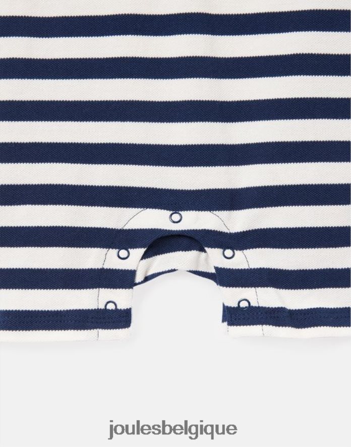 rayure bleue blanche barboteuse polo filbert 0-24 mois bébés vêtements Joules ND0H6T428