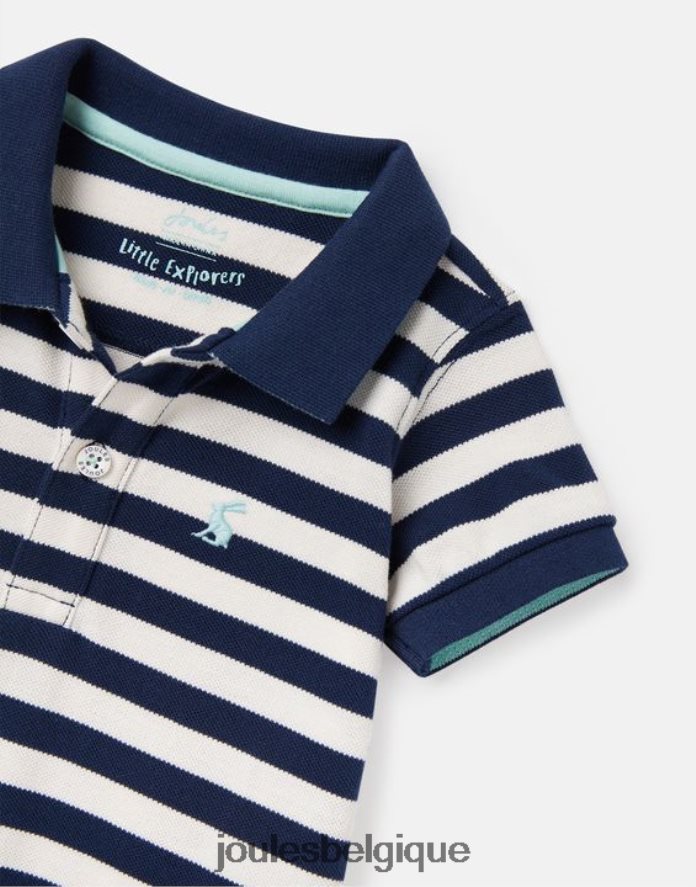 rayure bleue blanche barboteuse polo filbert 0-24 mois bébés vêtements Joules ND0H6T428