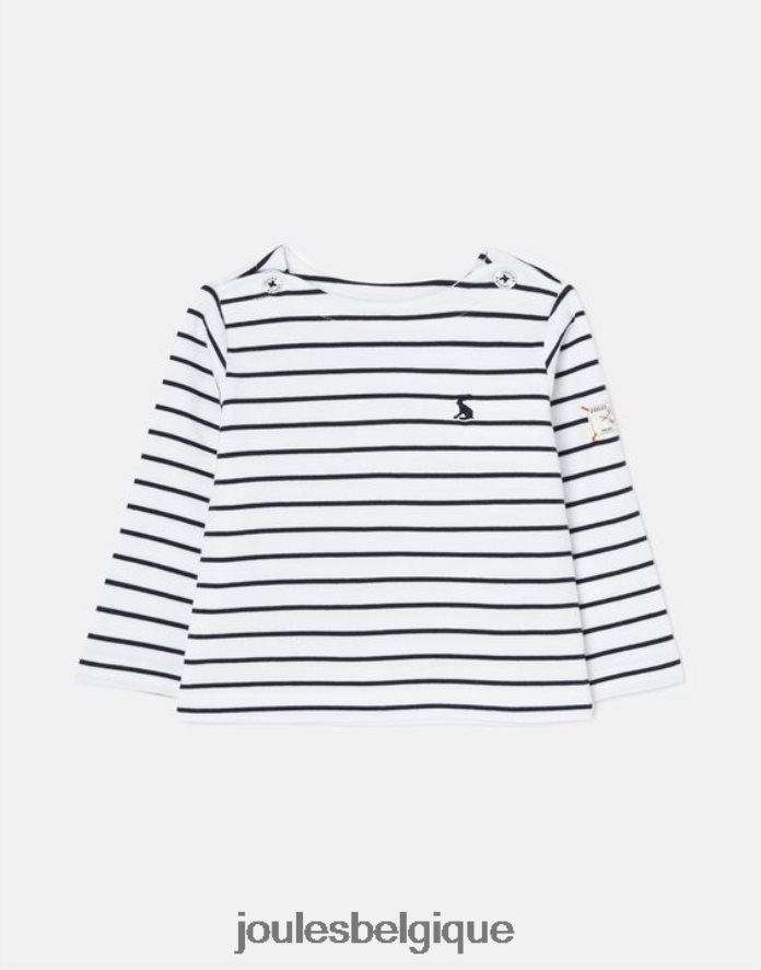 rayure marine t-shirt manches longues à rayures portuaires 0 - 3 ans bébés vêtements Joules ND0H6T415