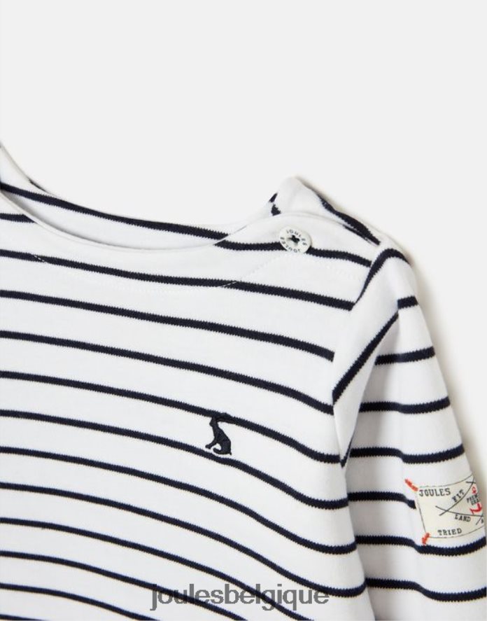 rayure marine t-shirt manches longues à rayures portuaires 0 - 3 ans bébés vêtements Joules ND0H6T415