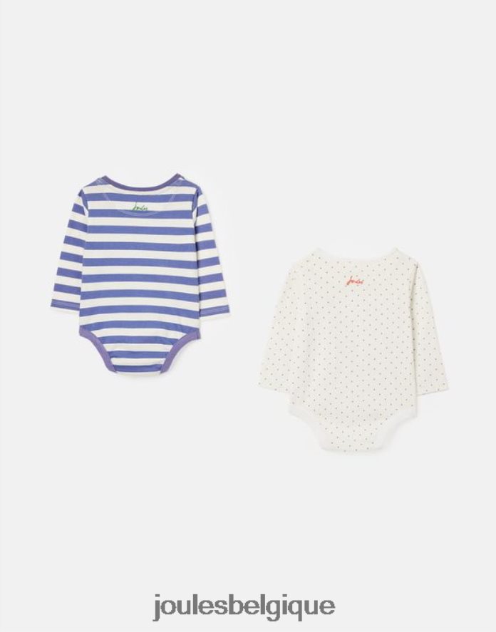 rayure tachetée olive lot de deux bodys 0-9 mois bébés vêtements Joules ND0H6T416