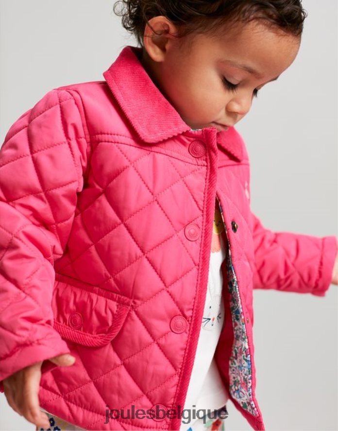 rose pétant manteau matelassé mabel 0-3 ans filles vêtements Joules ND0H6T392