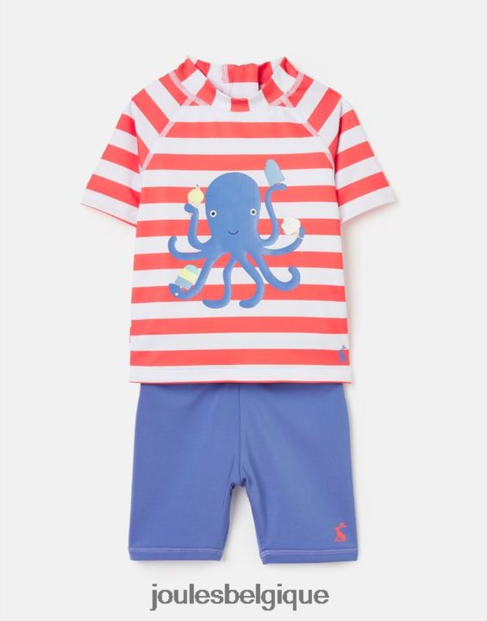 bande de poulpe orange ensemble de plongée avec gilet anti-éruption artistique 0-3 ans bébés vêtements Joules ND0H6T434