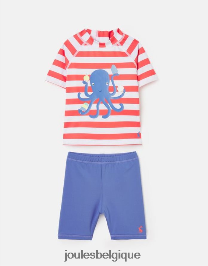 bande de poulpe orange ensemble de plongée avec gilet anti-éruption artistique 0-3 ans bébés vêtements Joules ND0H6T434