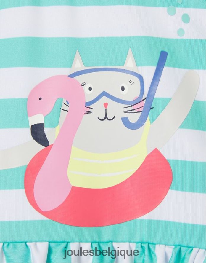 chat à rayures aquatiques maillot de bain frillwell 0-3 ans bébés vêtements Joules ND0H6T420