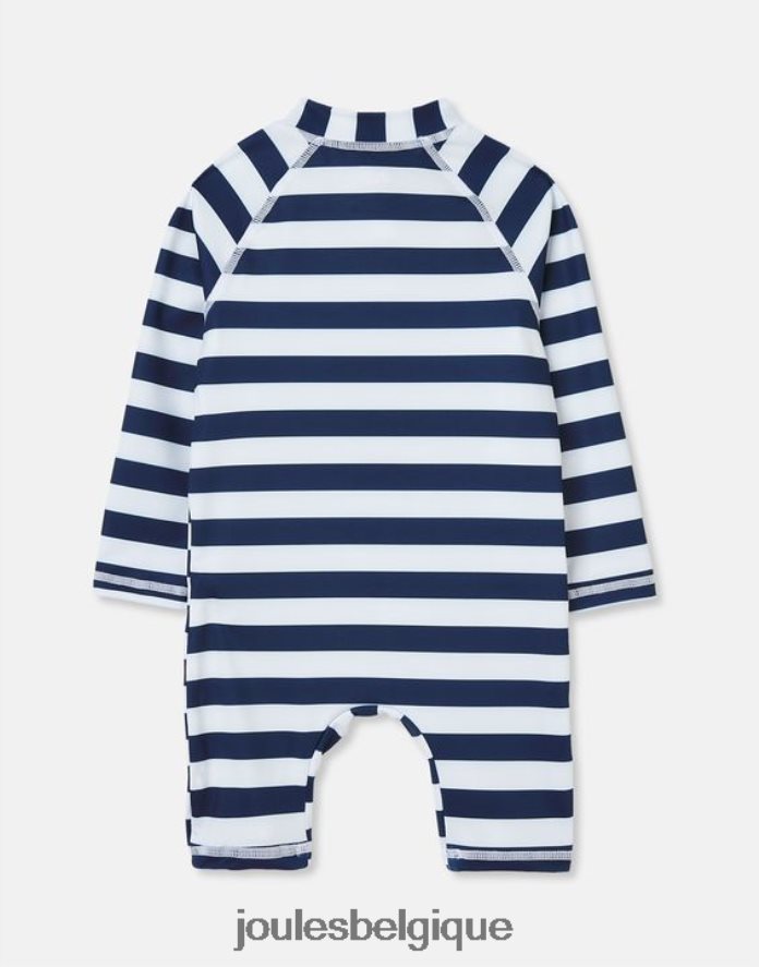 crabes à rayures marine combinaison anti-éruption solaire 0-3 ans bébés vêtements Joules ND0H6T431