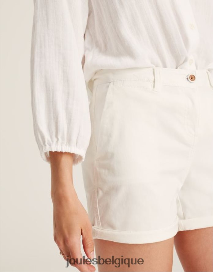 blanc brillant short chino mi-long croisière femmes vêtements Joules ND0H6T49