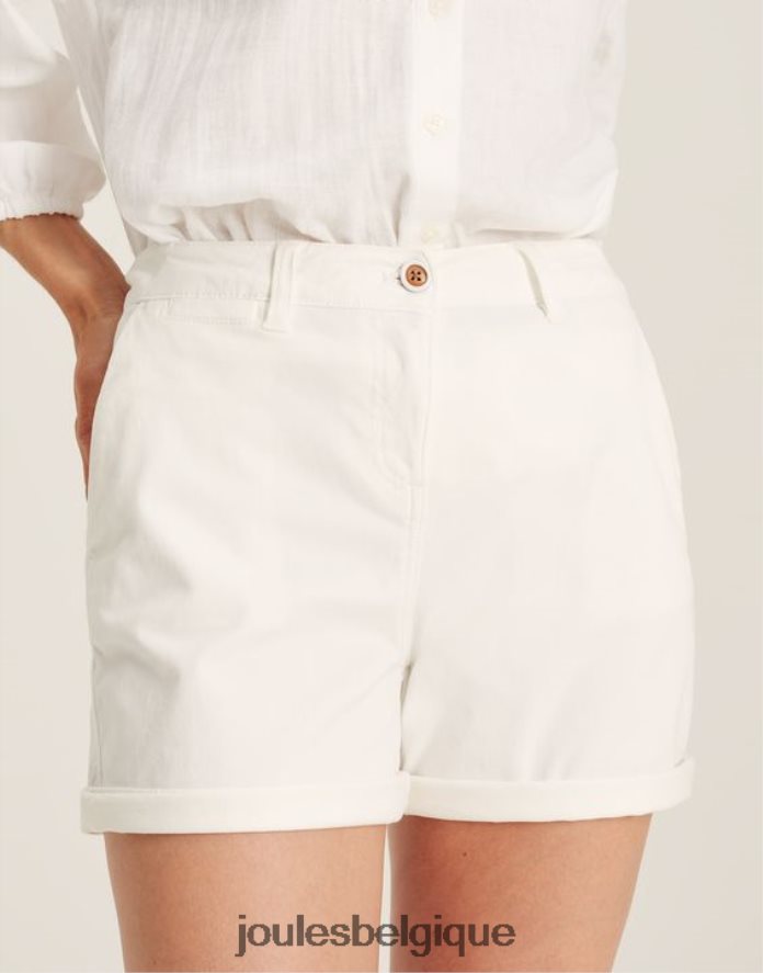 blanc brillant short chino mi-long croisière femmes vêtements Joules ND0H6T49