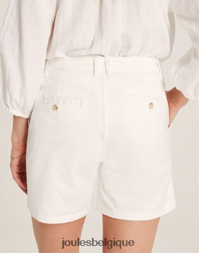 blanc brillant short chino mi-long croisière femmes vêtements Joules ND0H6T49