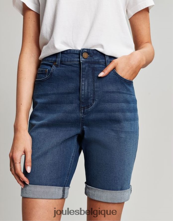 indigo moyen short long en jean shirley femmes vêtements Joules ND0H6T73