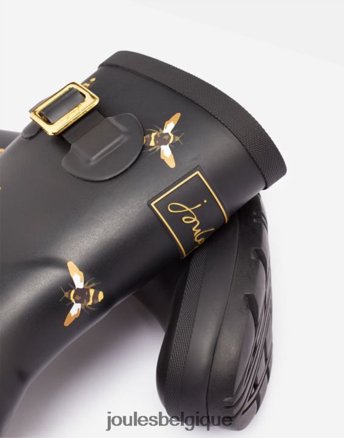 abeilles noires métalliques bottes de pluie mi-hautes imprimées Molly femmes chaussure Joules ND0H6T6