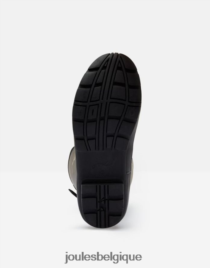 abeilles noires métalliques imprimé de bottes de pluie avec soufflet arrière réglable femmes chaussure Joules ND0H6T147
