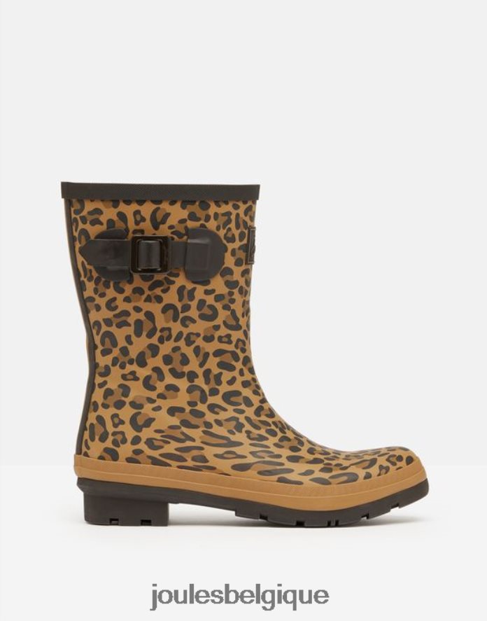 léopard beige bottes de pluie mi-hautes à imprimé léopard Molly femmes chaussure Joules ND0H6T148