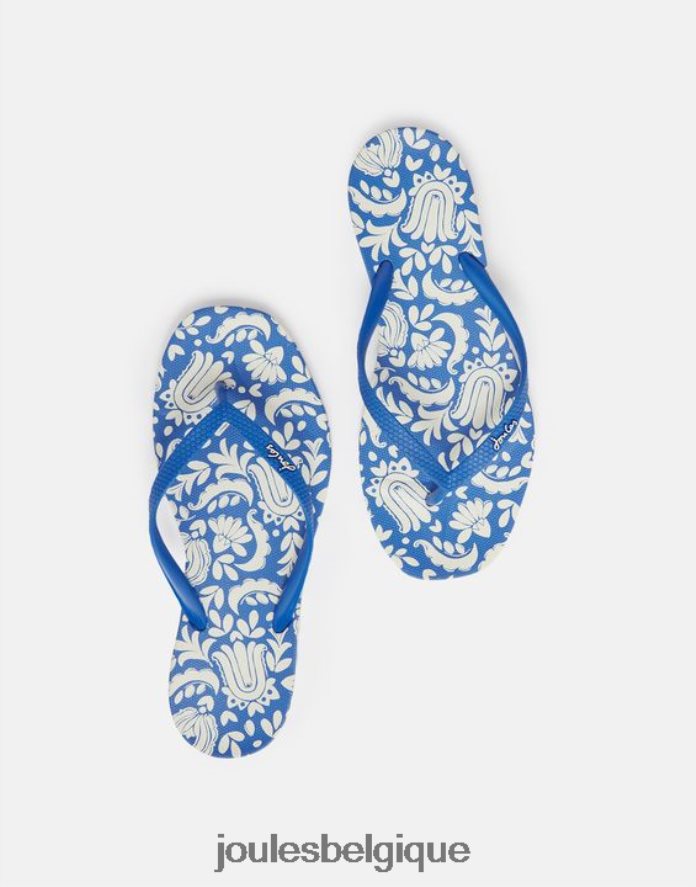 mosaïque indienne bleue tongs sunvale femmes chaussure Joules ND0H6T152