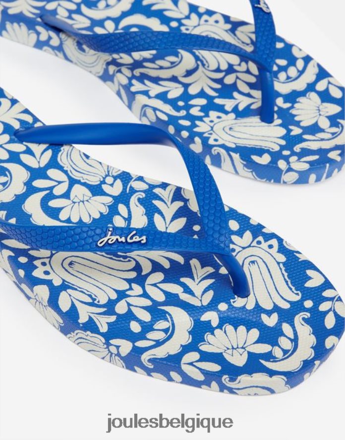 mosaïque indienne bleue tongs sunvale femmes chaussure Joules ND0H6T152