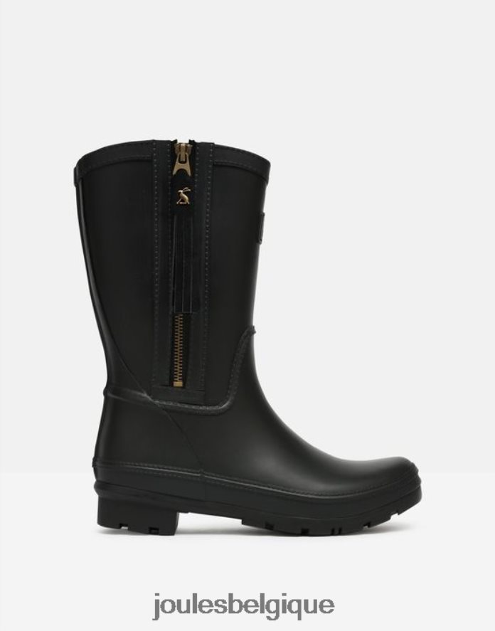 vrai noir bottes de pluie mi-hautes rosalind avec pompon interchangeable femmes chaussure Joules ND0H6T23