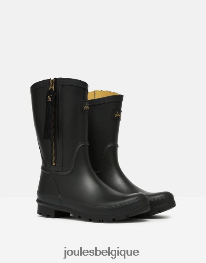 vrai noir bottes de pluie mi-hautes rosalind avec pompon interchangeable femmes chaussure Joules ND0H6T23