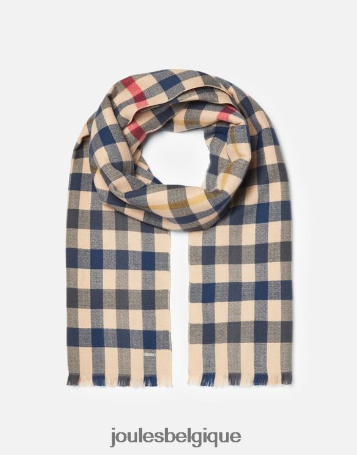 chèque Henson écharpe brossée farnsley femmes accessoires Joules ND0H6T129