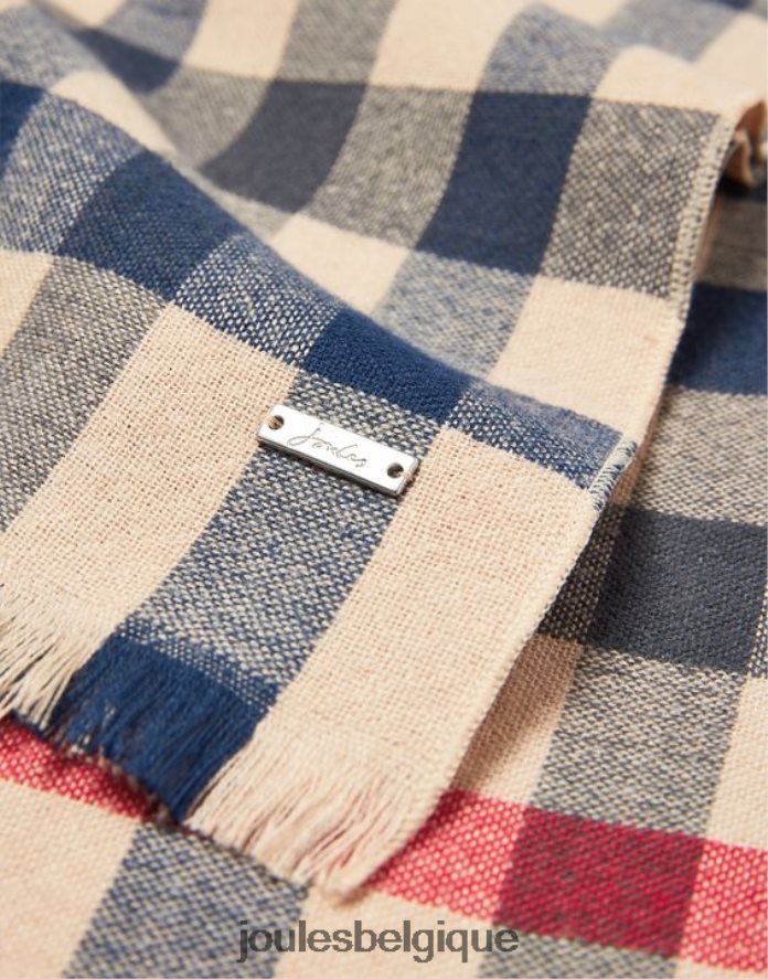 chèque Henson écharpe brossée farnsley femmes accessoires Joules ND0H6T129