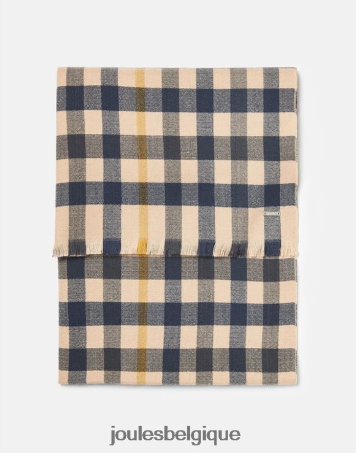 chèque Henson écharpe brossée farnsley femmes accessoires Joules ND0H6T129