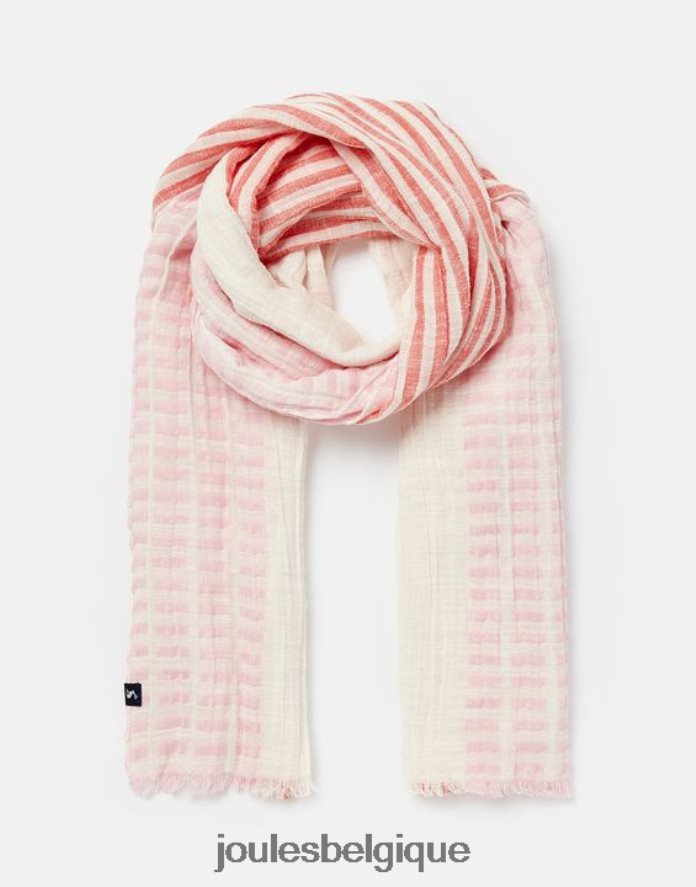 multicolore rose écharpe texturée orla femmes accessoires Joules ND0H6T83