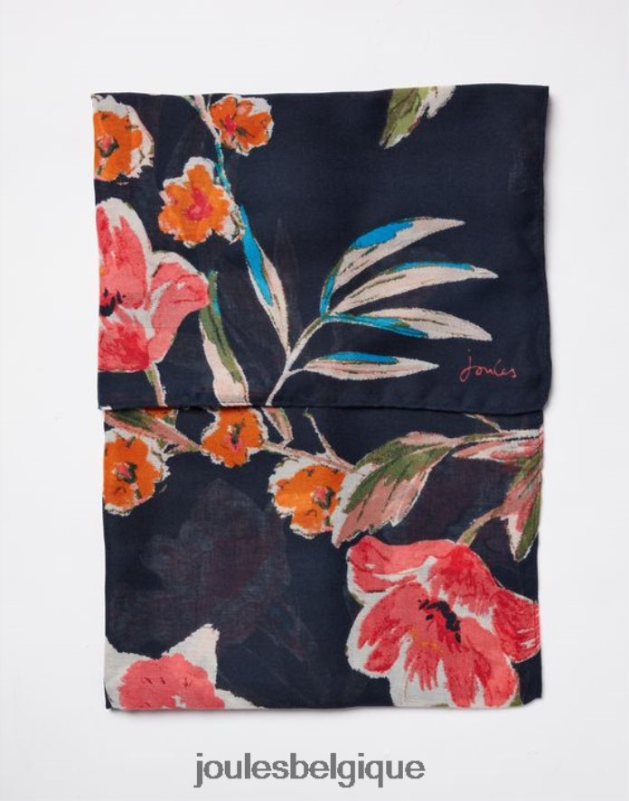 pic floral écharpe tissée légère à imprimé rectangulaire River femmes accessoires Joules ND0H6T155