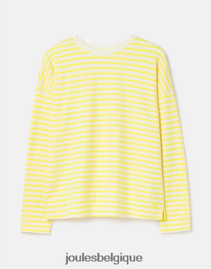 bande jaune haut à manches longues et épaules tombantes Esther femmes vêtements Joules ND0H6T10