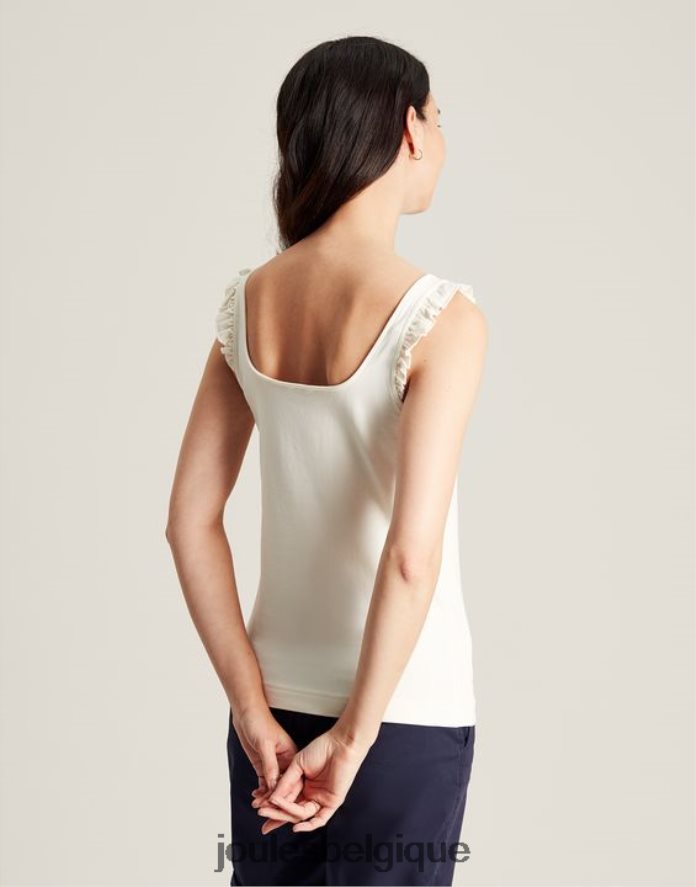 crème débardeur claire à volants femmes vêtements Joules ND0H6T130