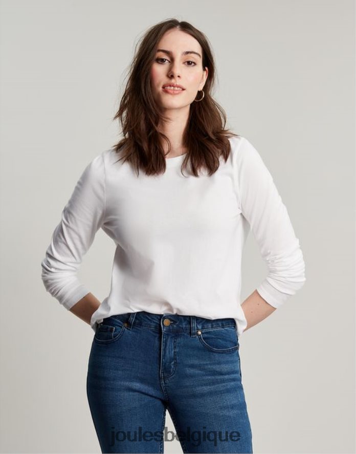 crème haut à manches longues Holly Crew femmes vêtements Joules ND0H6T5
