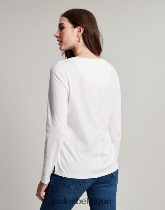 crème haut à manches longues Holly Crew femmes vêtements Joules ND0H6T5