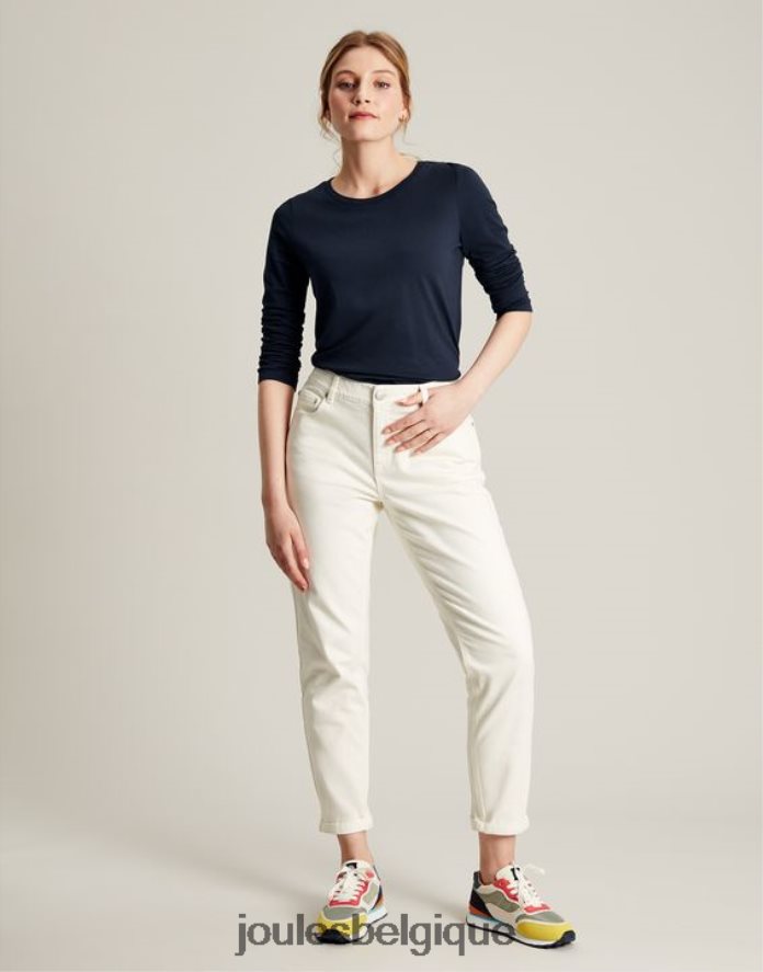 marine française haut à manches longues Holly Crew femmes vêtements Joules ND0H6T36