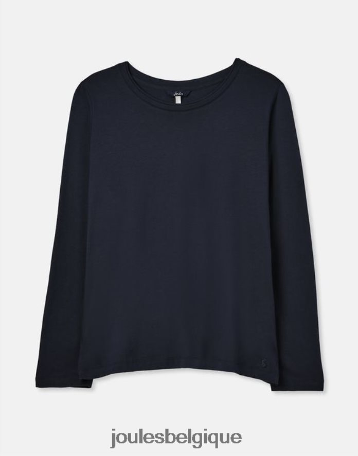 marine française haut à manches longues Holly Crew femmes vêtements Joules ND0H6T36