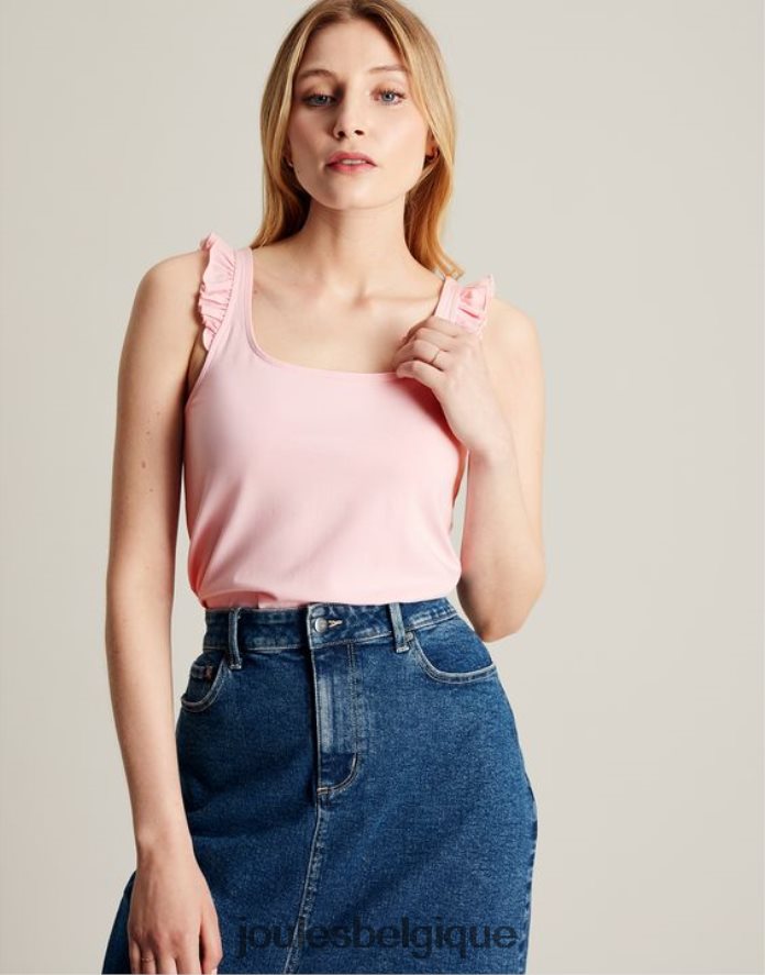 rose débardeur claire à volants femmes vêtements Joules ND0H6T117