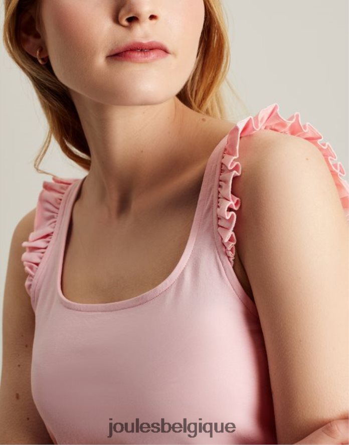 rose débardeur claire à volants femmes vêtements Joules ND0H6T117