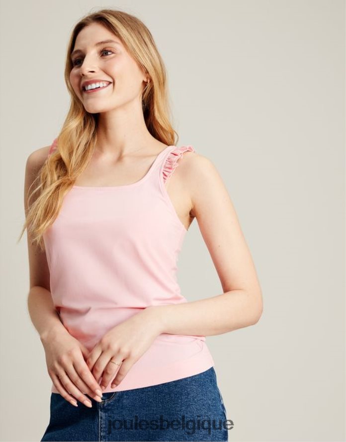 rose débardeur claire à volants femmes vêtements Joules ND0H6T117