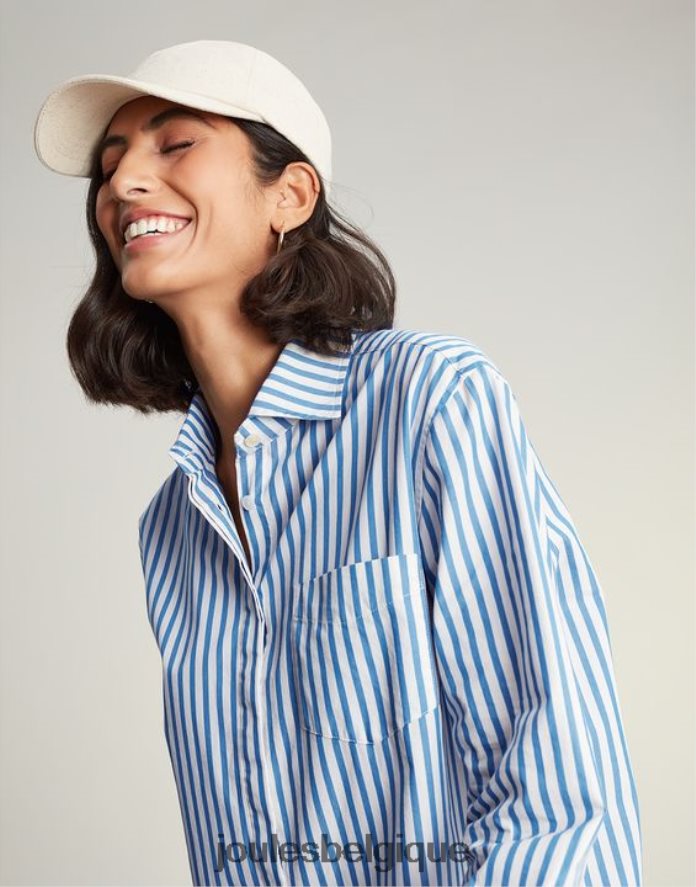 bande bleue amilla - chemise à épaules tombantes femmes vêtements Joules ND0H6T3