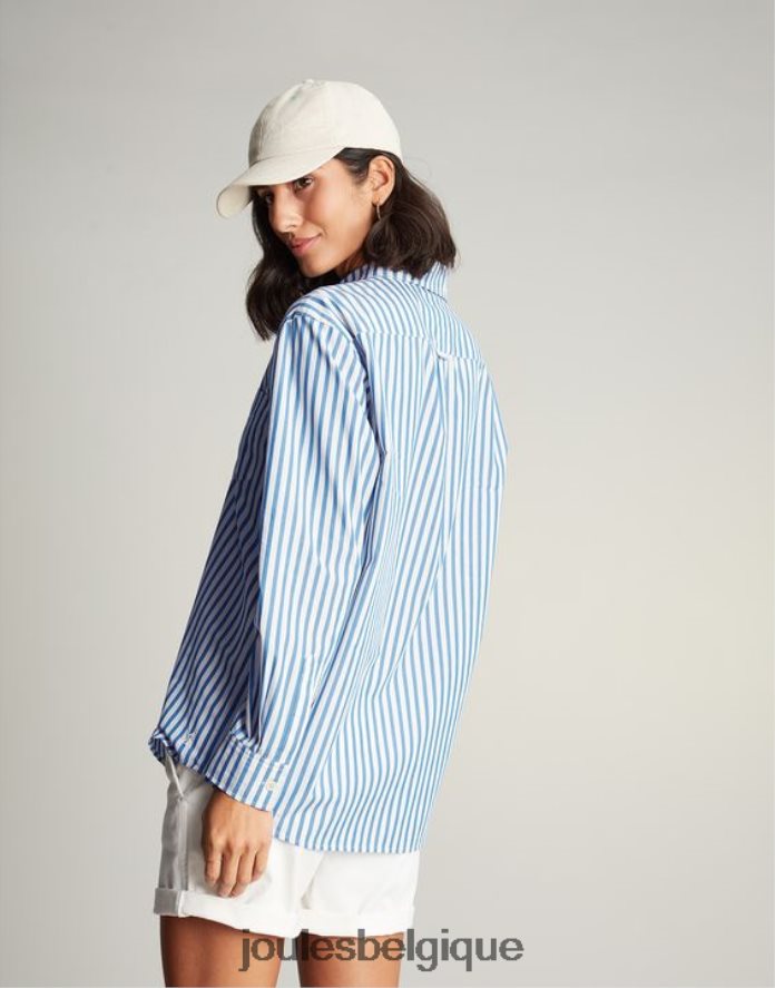 bande bleue amilla - chemise à épaules tombantes femmes vêtements Joules ND0H6T3