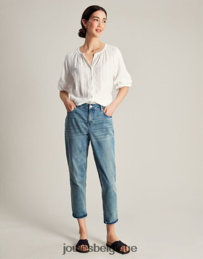 blanc brillant chemisier boutonné calais femmes vêtements Joules ND0H6T115